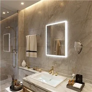 آینه حمام با قاب بزرگ